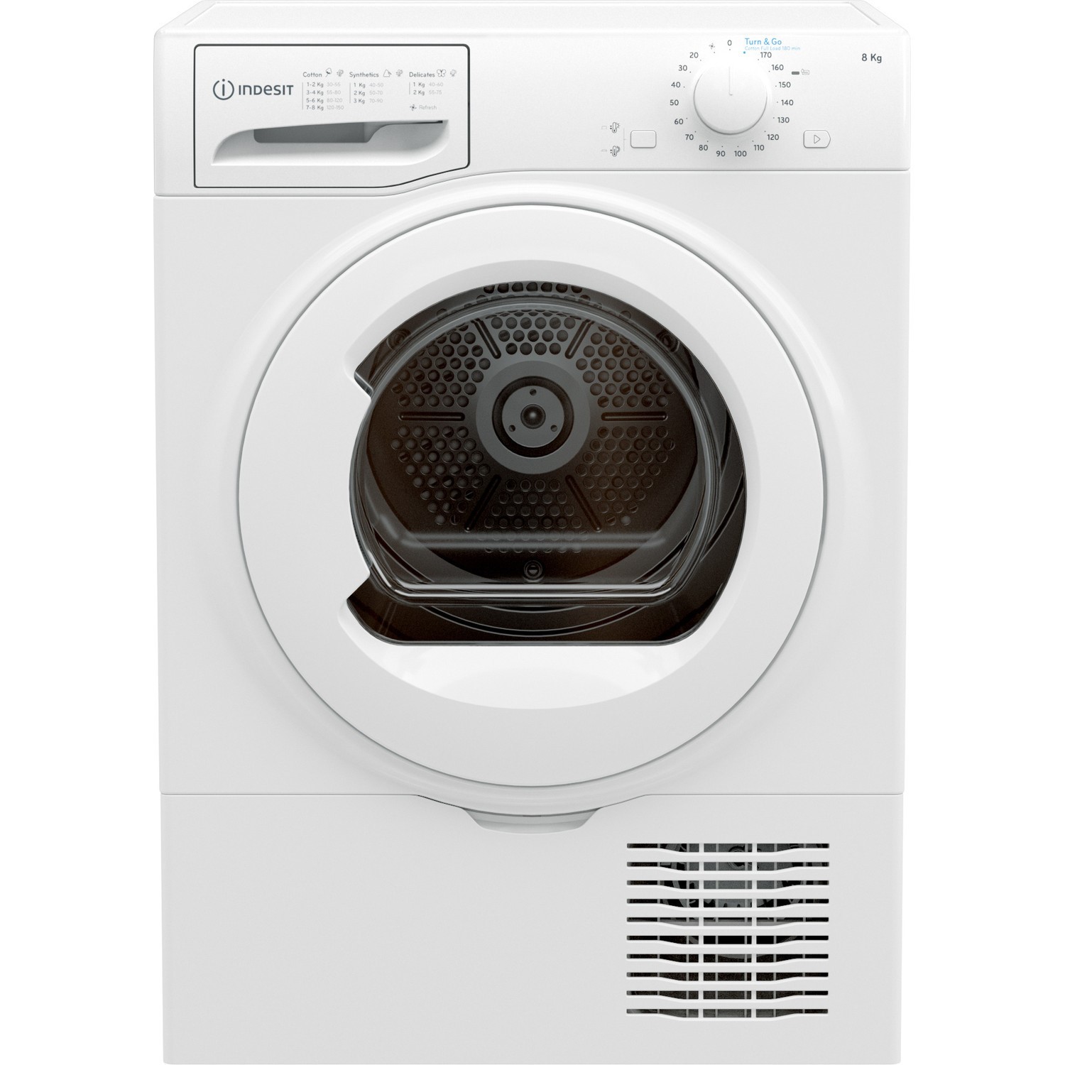 Indesit 8kg Condenser Tumble Dryer White All On Tick