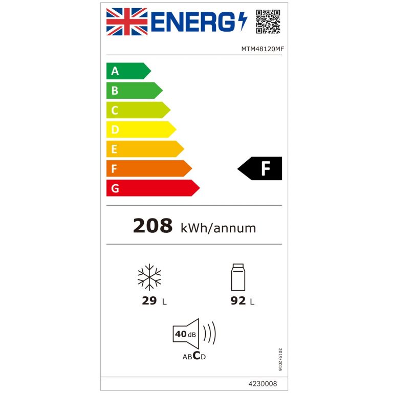 Fridgemaster 121 Litre 20/80 Freestanding Fridge Freezer White All