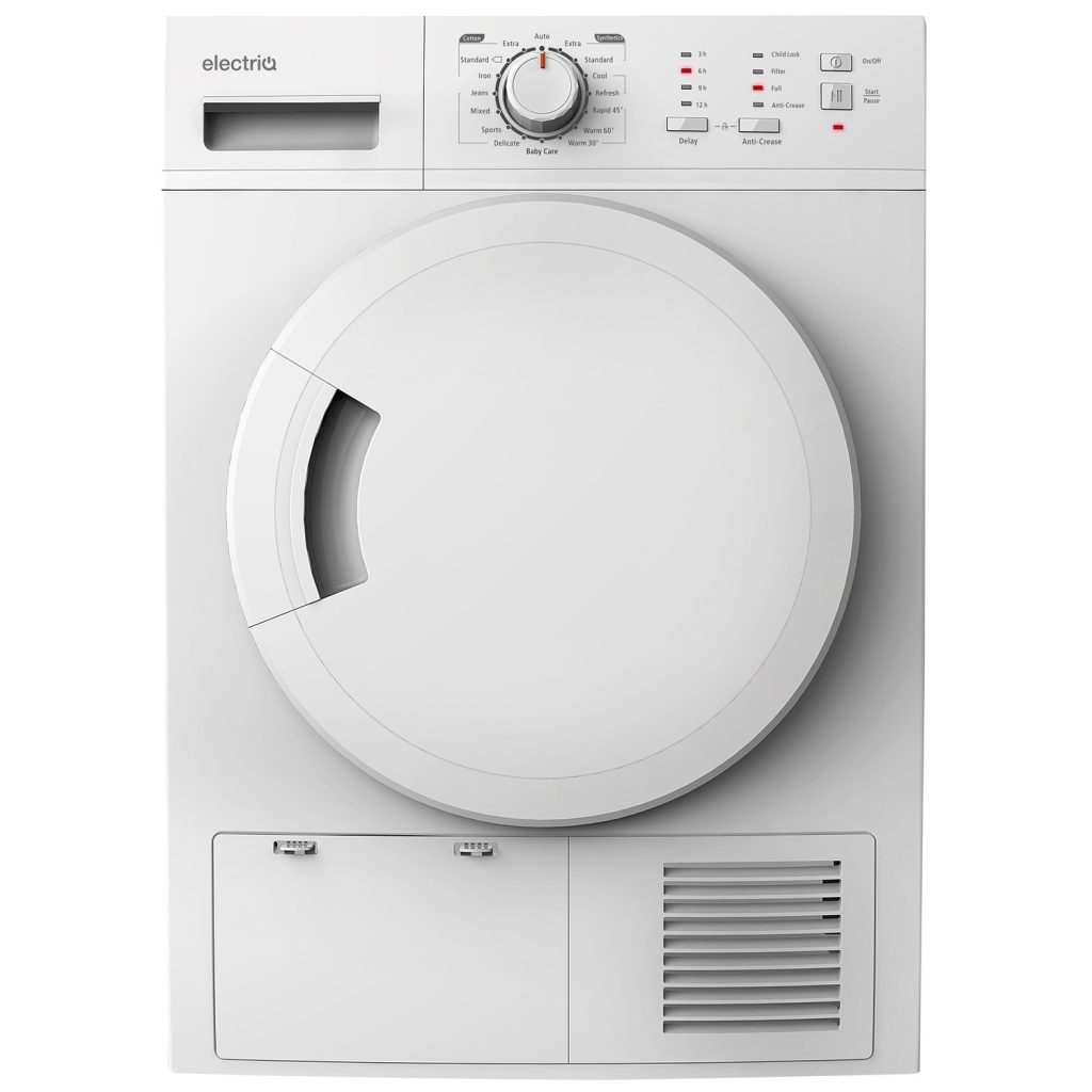 electriQ 8kg Condenser Tumble Dryer White All On Tick